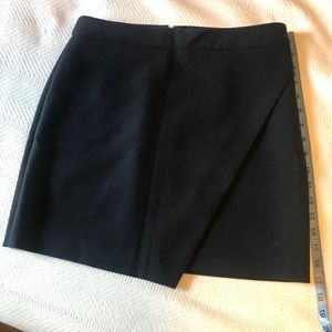 Asymmetrical navy mini skirt size 6